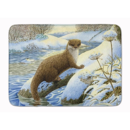 Carolines Treasures Winter Otter Machine Washable Memory Foam Mat ASA2187RUG